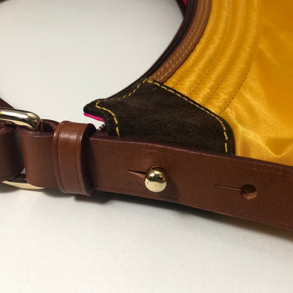 Dooney & Bourke Nylon Yellow Shoulder Bag Large - Picture 5 of 16